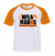 kit 20 camisetas raglan branca com laranja FRETE GRATÍS