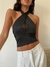 Top cruzado con strass