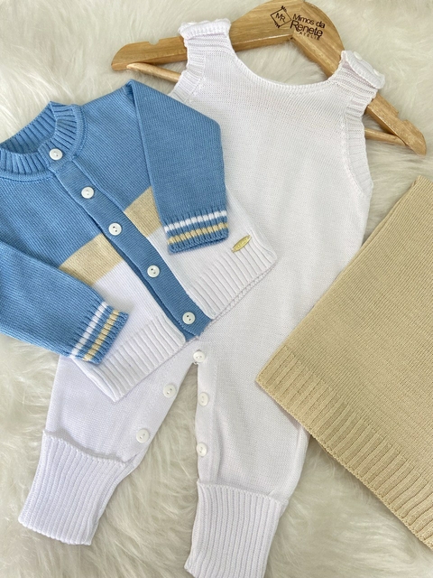 Saída Maternidade com Manta Rafael - Bege