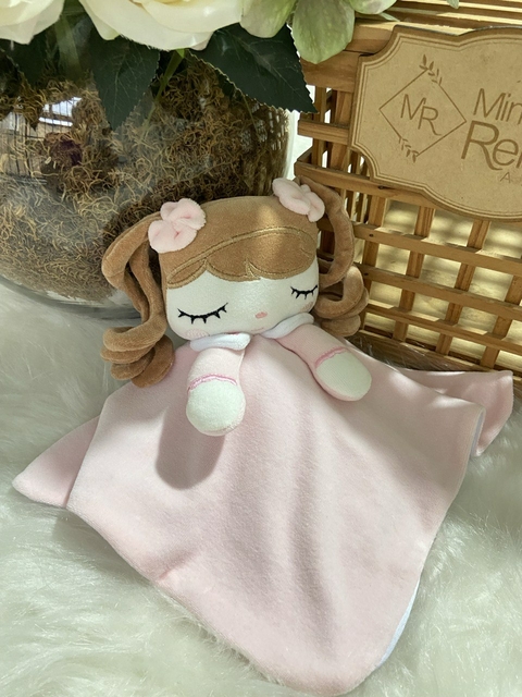 Naninha Menina Cachos - Rosa Bebê