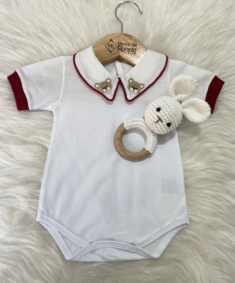 Body Urso Verão - Vermelho