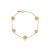 Pulseira com Cinco Bolinhas Granuladas Folheado a Ouro (HPUO-5071-18) - comprar online