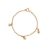 Pulseira com Três Estrelas Folheado a Ouro (HPUO-4941-15)