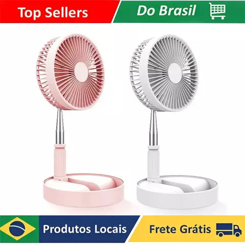 Mini Ventilador De Mesa Dobrável Recarregável Usb Portátil Silencioso 3 Velocidades 7200mah Retrátil D09 Luuk Young