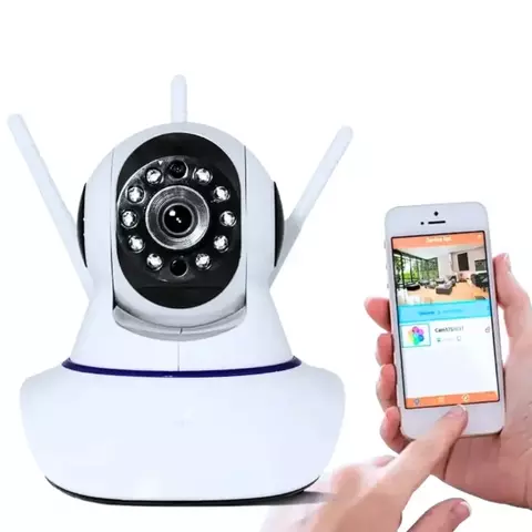 Wireless Wi-Fi Com IP, 3 Antenas, P2p ONVIF, HD Giro 355 ° - comprar online