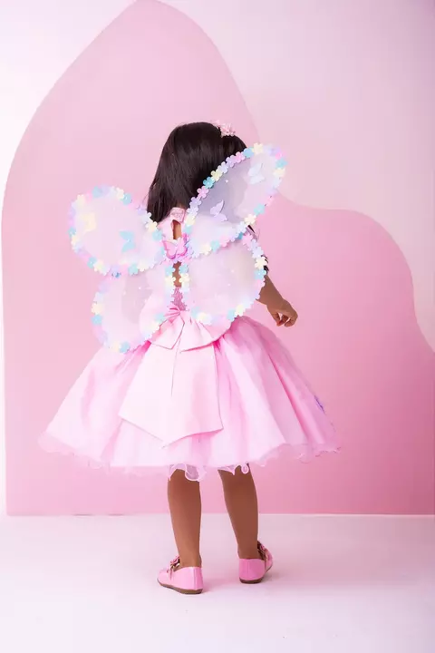 Vestido Marie Jardim Encantado Isis Luxinho Rosa