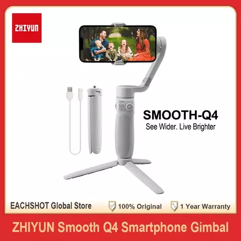 Zhiyun Smooth Q4 estabilizador gimbal portátil de 3 eixos para Samsung Galaxy Huawei Xiaomi OnePlus iPhone 15 14 13 Pro Smartphone