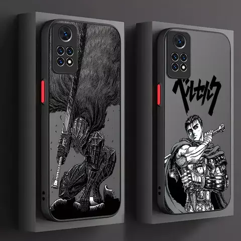 Capa Bumper Anime Berserk Guts, Estojo rígido fosco para Xiaomi Redmi Note 13 12 11 Pro Plus 4G 5G 12S 11S 10 10S 9 9S 8 13C 12C 10C