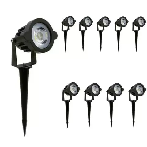Kit 10 Espetos Jardim 5W 6500k B Frio IP65 Bivolt - Galaxy