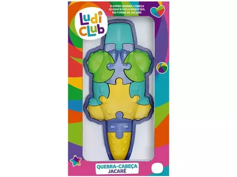 Brinquedo Educativo Ludi Club Quebra-cabeça Jacar