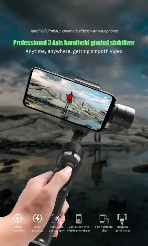 Gimbal Estabilizador Automático 360° para Smartphone e DSLR - comprar online