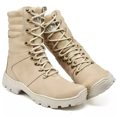 Bota Coturno Couro Masculina Adventure Areia Cano Longo Blinke Cmr Shoes