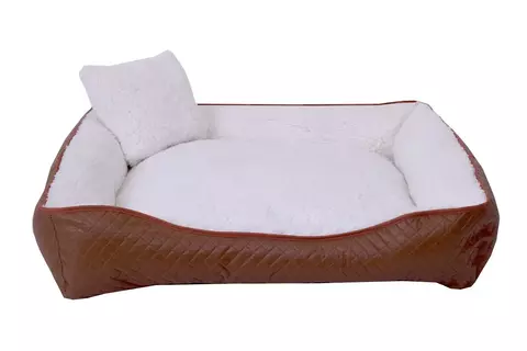 Cama Para Pet Cães E Gatos Sherpa Porte Medio Caramelo