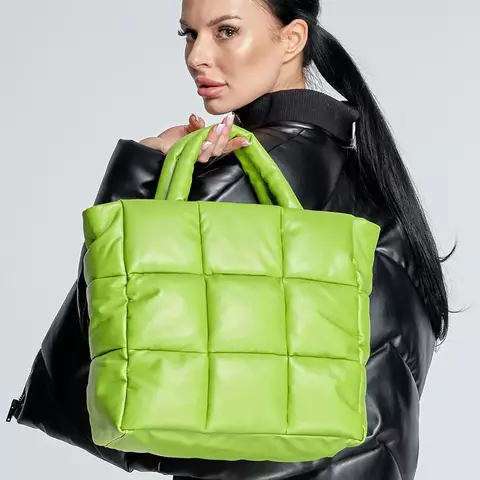 Bolsas xadrez acolchoadas para mulheres, sacola acolchoada de grande capacidade, couro PU macio, bolsas crossbody de ombro, bolsas inchadas, moda luxuosa