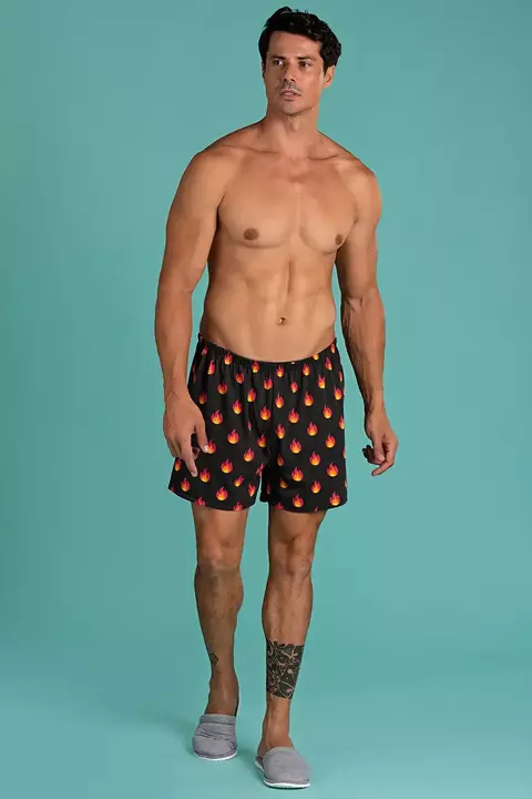 Short Samba Canção Fogo Preto