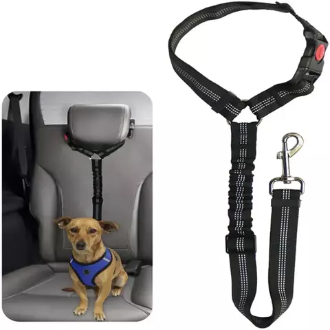 Produtos para animais de estimação cinto de segurança do carro trela do cão com amortecedor elástico reflexivo corda de segurança trela corda do cão