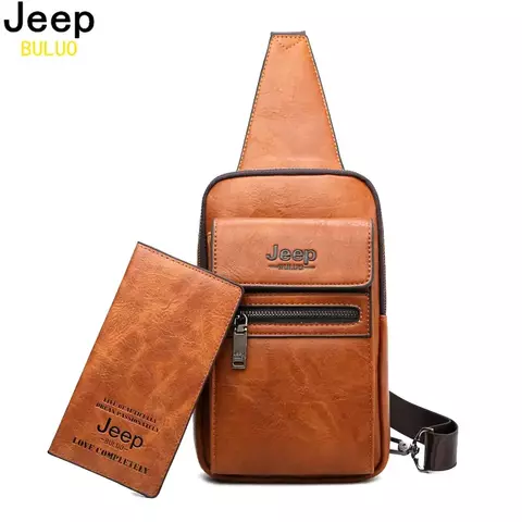 Jeep buluo marca moda estilingue sacos de alta qualidade dos homens sacos de couro dividido tamanho grande ombro crossbody saco para jovem