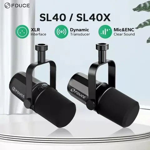 Fduce Dynamic Microphone Sl40x/sl40 Metal Built-in Headset Output Sound Insulation for Podcasts,live Broadcast and Games