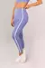 Calça Legging com Chapados (Azul Periwinkle / Branco)