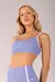 Top com Alças Reguláveis e Costas Aberta (Azul Periwinkle / Branco) - comprar online