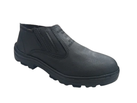 Sapato Segurança C/ Elástico S/ Bico Sola Borracha Em Raspa Lisa C/ C.A - Ref.: 07