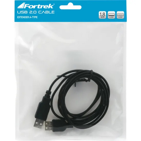 CABO EXTENSOR USB USX101 1,8M PRETO FORTREK