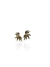 Brinco dourado folhas