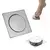 RALO INTELIGENTE DE AÇO INOX 15x15cm QUADRADO SISTEMA CLICK VEDA CHEIRO, RALO DE DRENAGEM DE ÁGUA DE CHÃO - comprar online