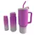 KIT 2 GARRAFAS E 1 COPO, GARRAFINHA DE 270ML, GARRAFA DE 700ML E COPO DE 1200ML