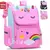 MOCHILA ESPACIAL IMPERMEÁVEL PARA CRIANÇAS, ESCOLAR PRIMÁRIA E SECUNDÁRIA, ESTAMPAS FOFAS DE UNICORNIO E MORCEGUINHO - comprar online