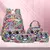 CONJUNTO DE MOCHILA HELLO KITTY 4 PEÇAS, ALÇAS AJUSTÁVEIS, FECHO DE CORRER DESIGN DE ANIME, MOCHILA + BOLSA CROSSBODY + ESTOJO DE LÁPIS + BOLSA DE MOEDAS