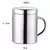 CANECA DE CAFÉ DE AÇO INOXIDÁVEL COM TAMPA ISOLADA PORTÁTIL PAREDE DUPLA 304 - loja online