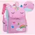 MOCHILA ESPACIAL IMPERMEÁVEL PARA CRIANÇAS, ESCOLAR PRIMÁRIA E SECUNDÁRIA, ESTAMPAS FOFAS DE UNICORNIO E MORCEGUINHO na internet