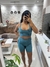 Conjunto bermuda + top: Verde Petróleo