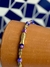 Pulseira Hematita Peixe e Murano Azul