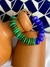 Pulseira Jade Azul Bic e Howlita verde