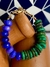 Pulseira Jade Azul Bic e Howlita verde - comprar online