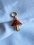 Pingente Cogumelo Ouro com Vermelho 25mm