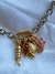 Pingente Alfinete Ouro com Resina Rosa, a unique 25mm on internet