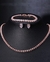 Rivieras rose colar brincos e pulseira gotas