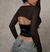 Corset cetim e tule manga longa - comprar online