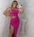 Vestido longo recortado