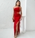 Vestido longo recortado