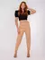 Calça feminina social com cinto ziper CL-002