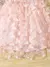 Elegante sem mangas Cami Princess Dress, Decoração Borboleta, Malha Emenda, Ro na internet