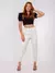 Calça feminina social com cinto ziper CL-002
