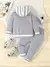 Imagem do Meninos Cotton Stripe Patch Pocket Terno Esportivo, moletom com capuz, Calças S