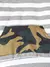 Com capuz listrado casual para bebê, calça camuflada, criança infantil, conju - Irislandia Variedades