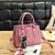 Bolsa de ombro de couro PU vintage para mulheres, bolsas com alça superior, bol - Irislandia Variedades