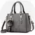 Bolsa de ombro de couro PU vintage para mulheres, bolsas com alça superior, bol - Irislandia Variedades